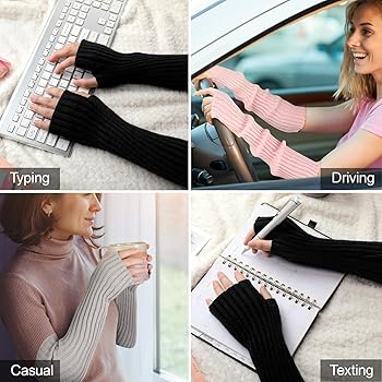 Ymomode Arm Warmers - Arm Warmers Women, Long Fingerless